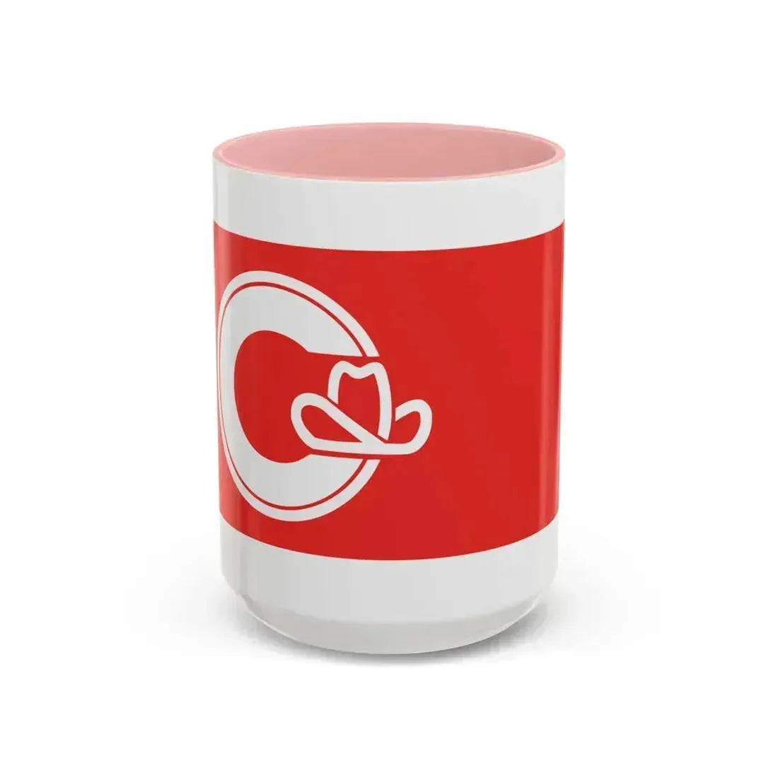 Flag of Calgary Alberta Canada - Accent Coffee Mug 15oz Pink - Go Mug Yourself