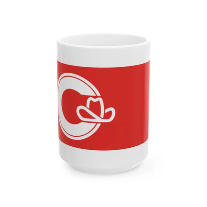 Flag of Calgary Alberta Canada - White Coffee Mug-15oz-Go Mug Yourself