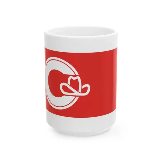 Flag of Calgary Alberta Canada - White Coffee Mug 15oz - Go Mug Yourself