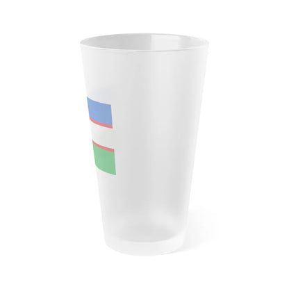 Flag of Cali Valle del Cauca Colombia - Frosted Pint Glass 16oz-Go Mug Yourself