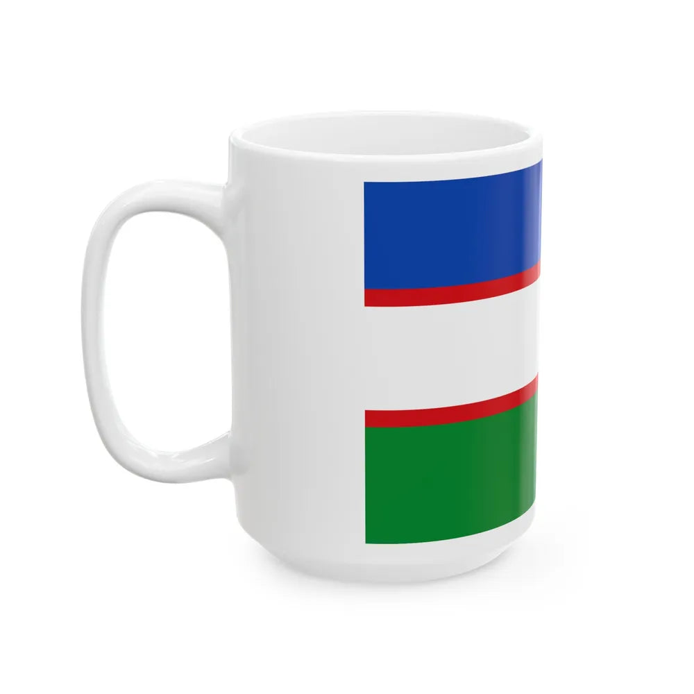 Flag of Cali Valle del Cauca Colombia - White Coffee Mug-Go Mug Yourself