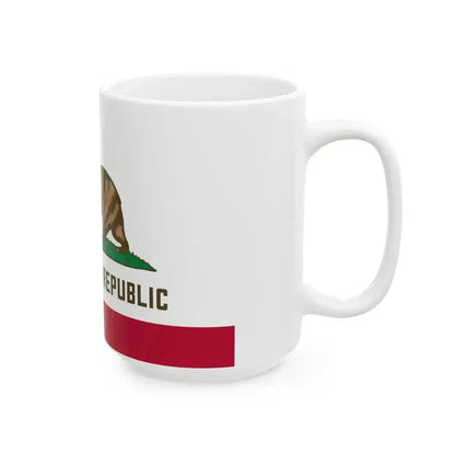 Flag of California 3-2 (United States) White Coffee Mug - Go Mug Yourself