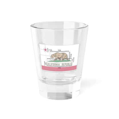 Flag of California Metrics (United States) Shot Glass 1.5oz 1.5oz - Go Mug Yourself