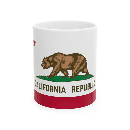 Flag of California (United States) White Coffee Mug 11oz - Go Mug Yourself