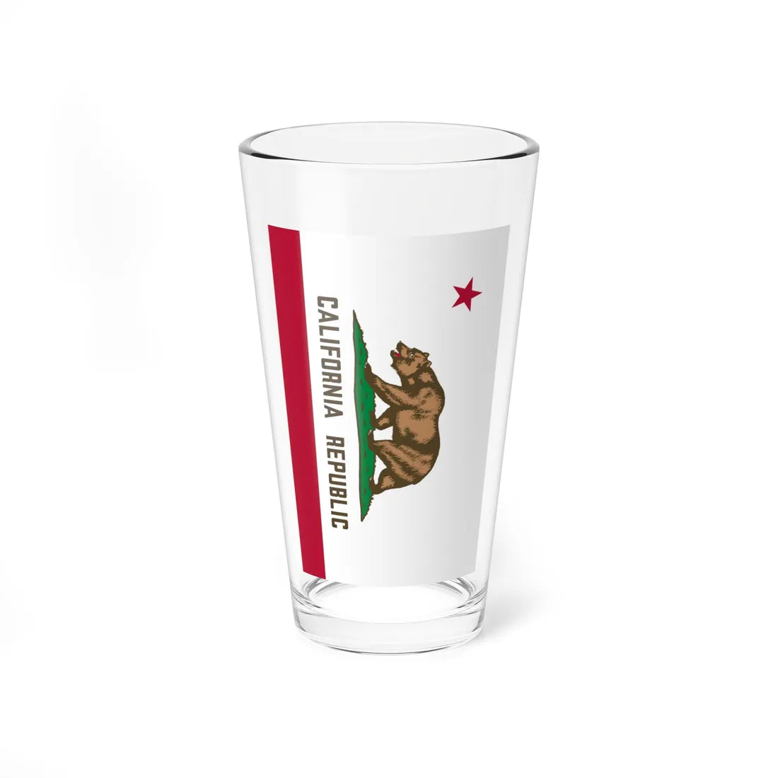 Flag of California vertical (United States) Pint Glass 16oz 16oz - Go Mug Yourself