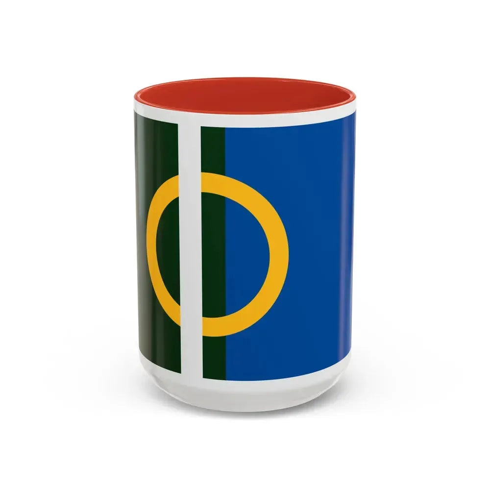 Flag of Calne UK - Accent Coffee Mug 15oz Red - Go Mug Yourself