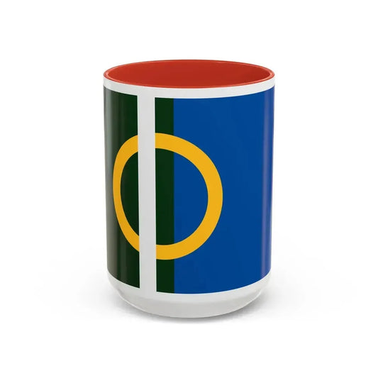 Flag of Calne UK - Accent Coffee Mug 15oz Red - Go Mug Yourself