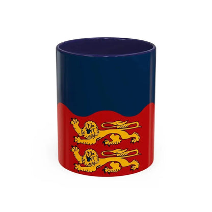 Flag of Calvados France 2 - Accent Coffee Mug 11oz Navy - Go Mug Yourself