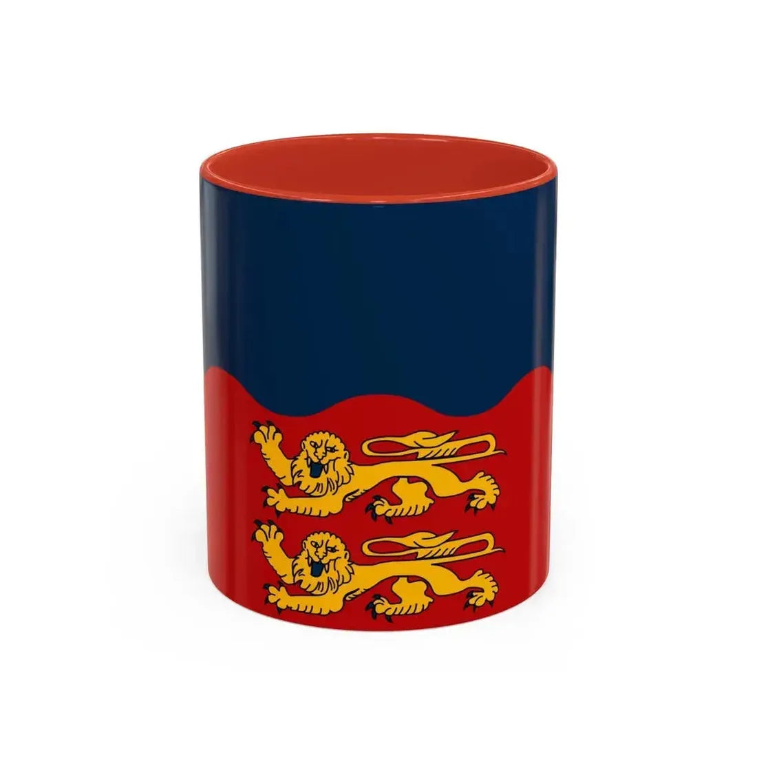 Flag of Calvados France 2 - Accent Coffee Mug 11oz Red - Go Mug Yourself