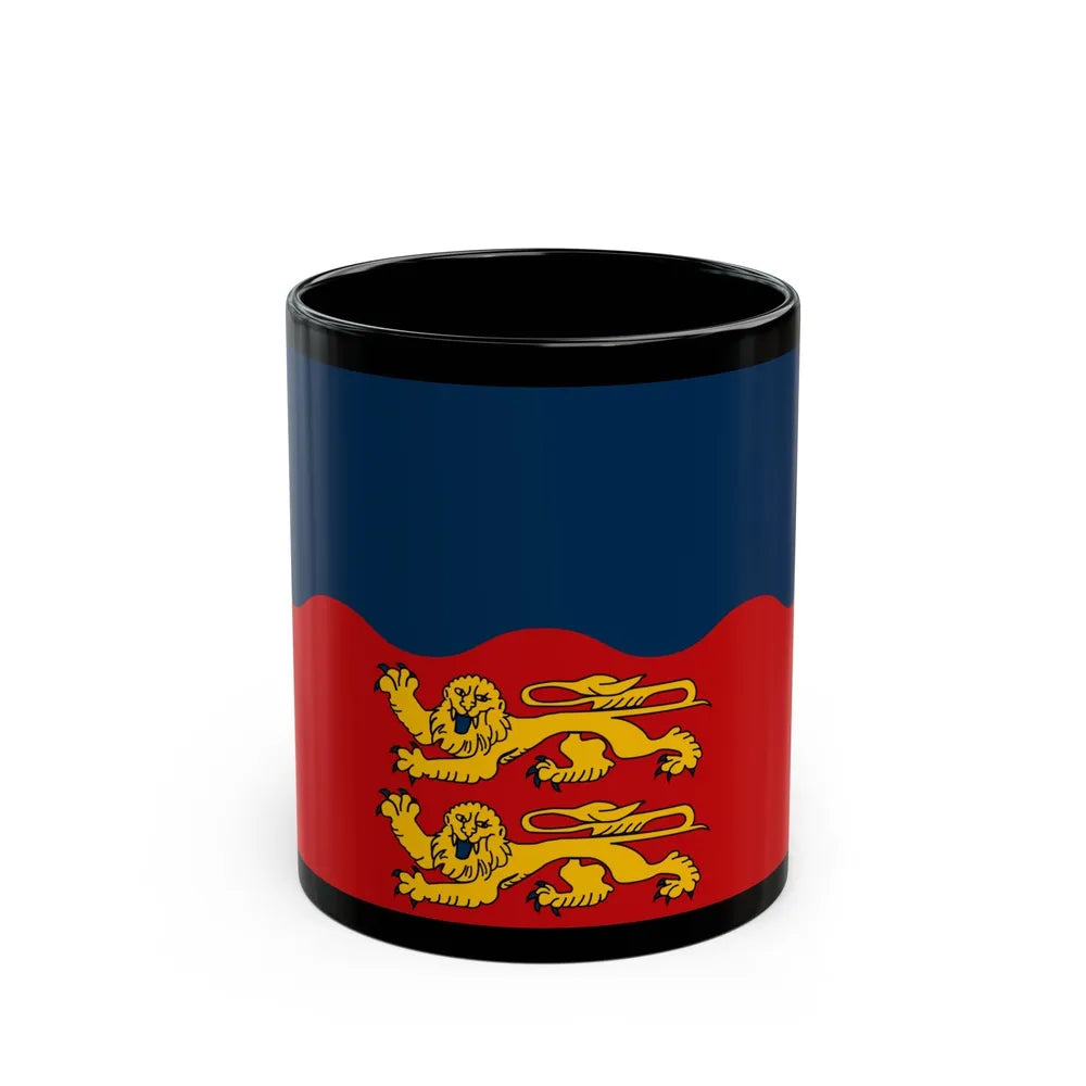 Flag of Calvados France 2 - Black Coffee Mug-11oz-Go Mug Yourself