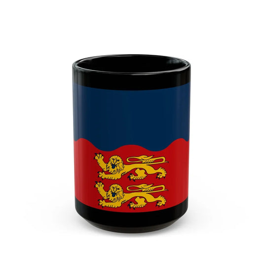 Flag of Calvados France 2 - Black Coffee Mug-15oz-Go Mug Yourself