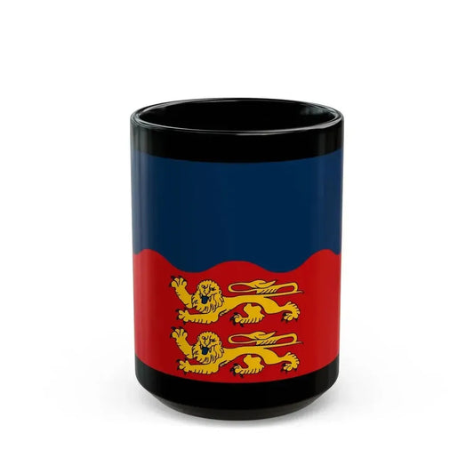 Flag of Calvados France 2 - Black Coffee Mug 15oz - Go Mug Yourself