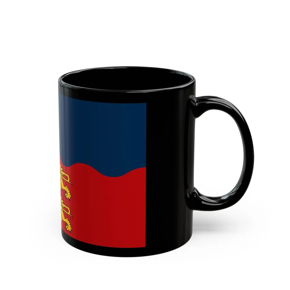 Flag of Calvados France 2 - Black Coffee Mug-Go Mug Yourself