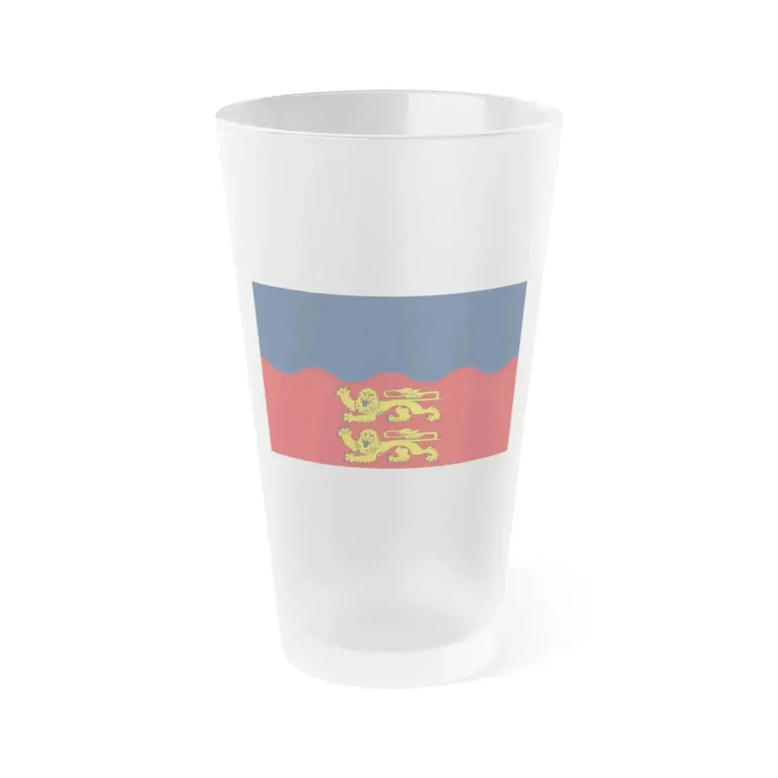 Flag of Calvados France 2 - Frosted Pint Glass 16oz 16oz Frosted - Go Mug Yourself