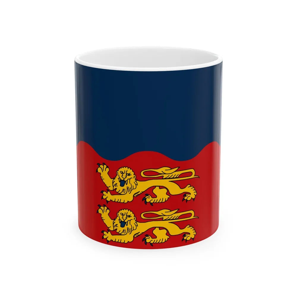 Flag of Calvados France 2 - White Coffee Mug-11oz-Go Mug Yourself