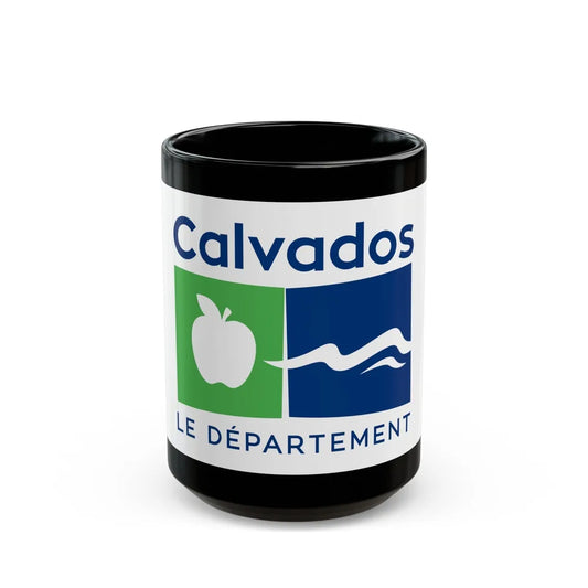 Flag of Calvados France - Black Coffee Mug-15oz-Go Mug Yourself