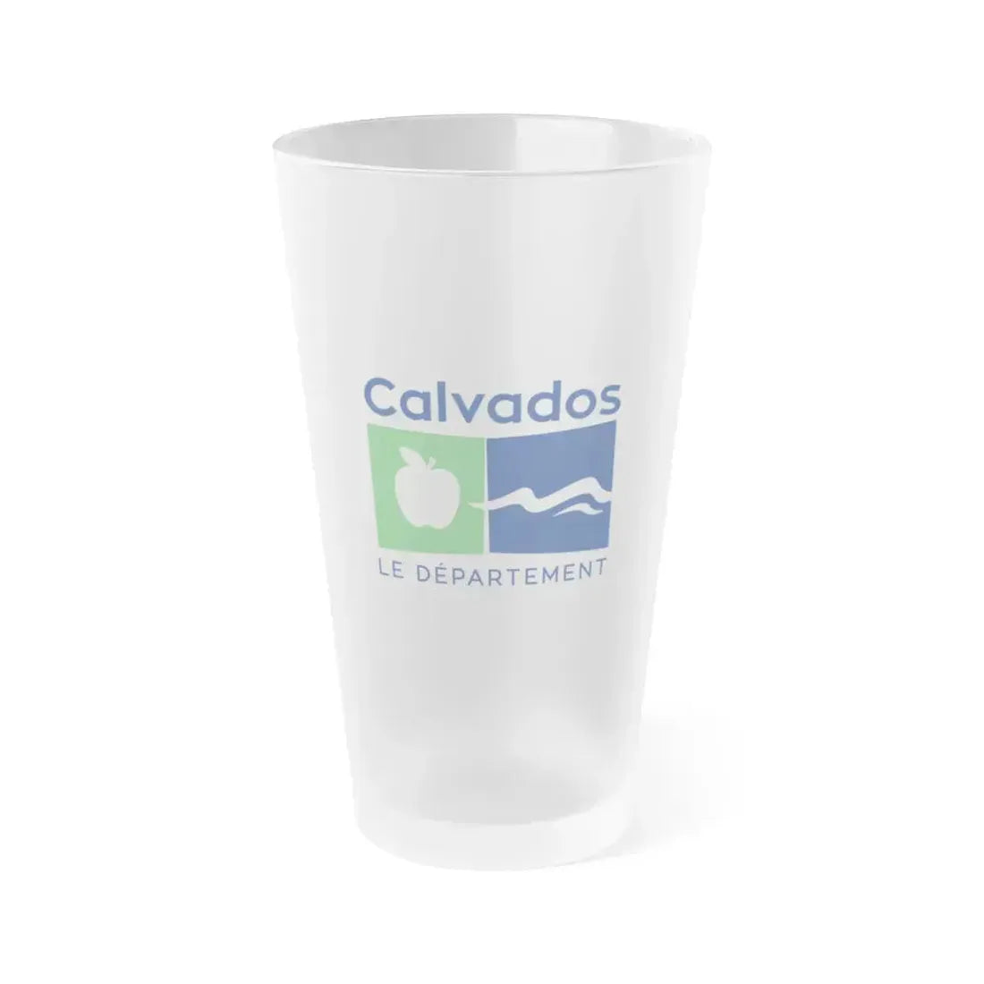 Flag of Calvados France - Frosted Pint Glass 16oz 16oz Frosted - Go Mug Yourself