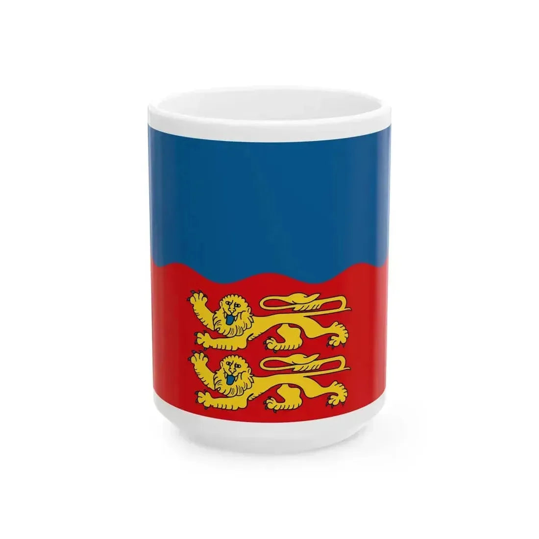 Flag of Calvados (France) White Coffee Mug 15oz - Go Mug Yourself