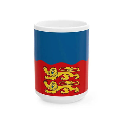 Flag of Calvados (France) White Coffee Mug 15oz - Go Mug Yourself