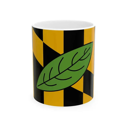 Flag of Calvert County Maryland (United States) White Coffee Mug 11oz - Go Mug Yourself