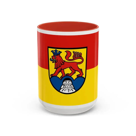Flag of Calw Germany - Accent Coffee Mug 15oz Red - Go Mug Yourself