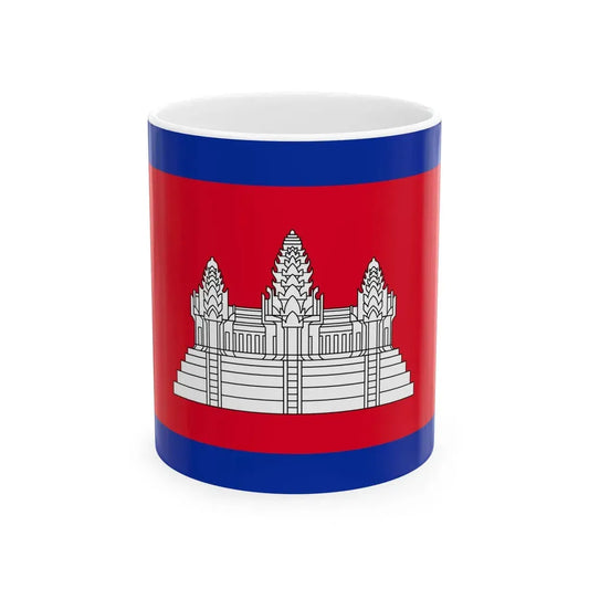 Flag of Cambodia 1863-1948 3-2 (Cambodia) White Coffee Mug 11oz - Go Mug Yourself