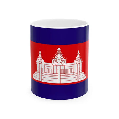 Flag of Cambodia 1948-1970 (Cambodia) White Coffee Mug 11oz - Go Mug Yourself