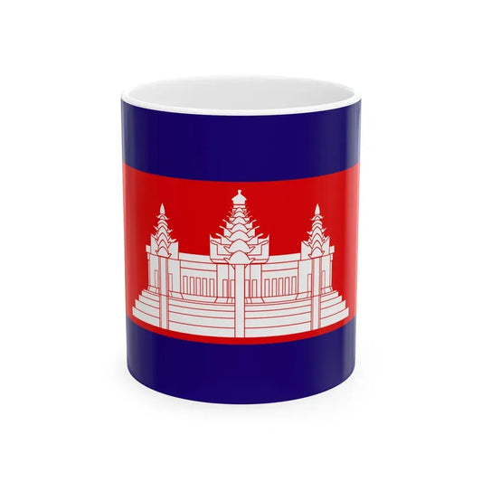 Flag of Cambodia 1948-1970 (Cambodia) White Coffee Mug 11oz - Go Mug Yourself