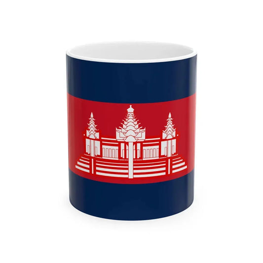 Flag of Cambodia 1948-1970 dark colors (Cambodia) White Coffee Mug 11oz - Go Mug Yourself