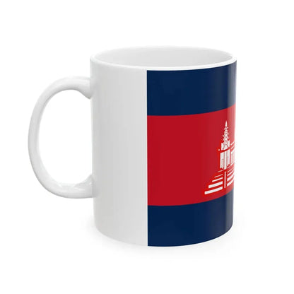 Flag of Cambodia 1948-1970 dark colors (Cambodia) White Coffee Mug - Go Mug Yourself