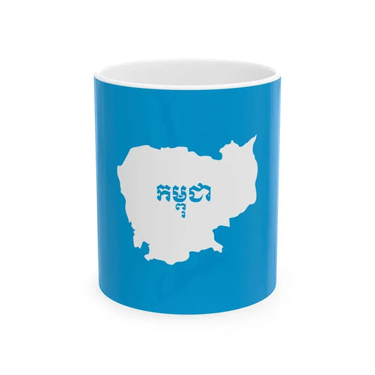 Flag of Cambodia 1992-1993 (Cambodia) White Coffee Mug 11oz - Go Mug Yourself