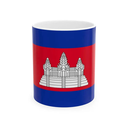 Flag of Cambodia (Cambodia) White Coffee Mug 11oz - Go Mug Yourself