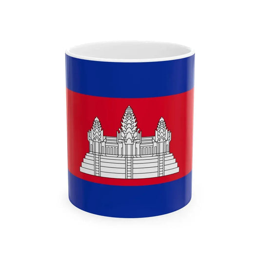 Flag of Cambodia (Cambodia) White Coffee Mug 11oz - Go Mug Yourself