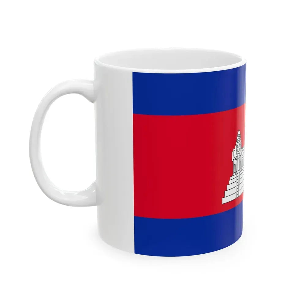 Flag of Cambodia (Cambodia) White Coffee Mug - Go Mug Yourself