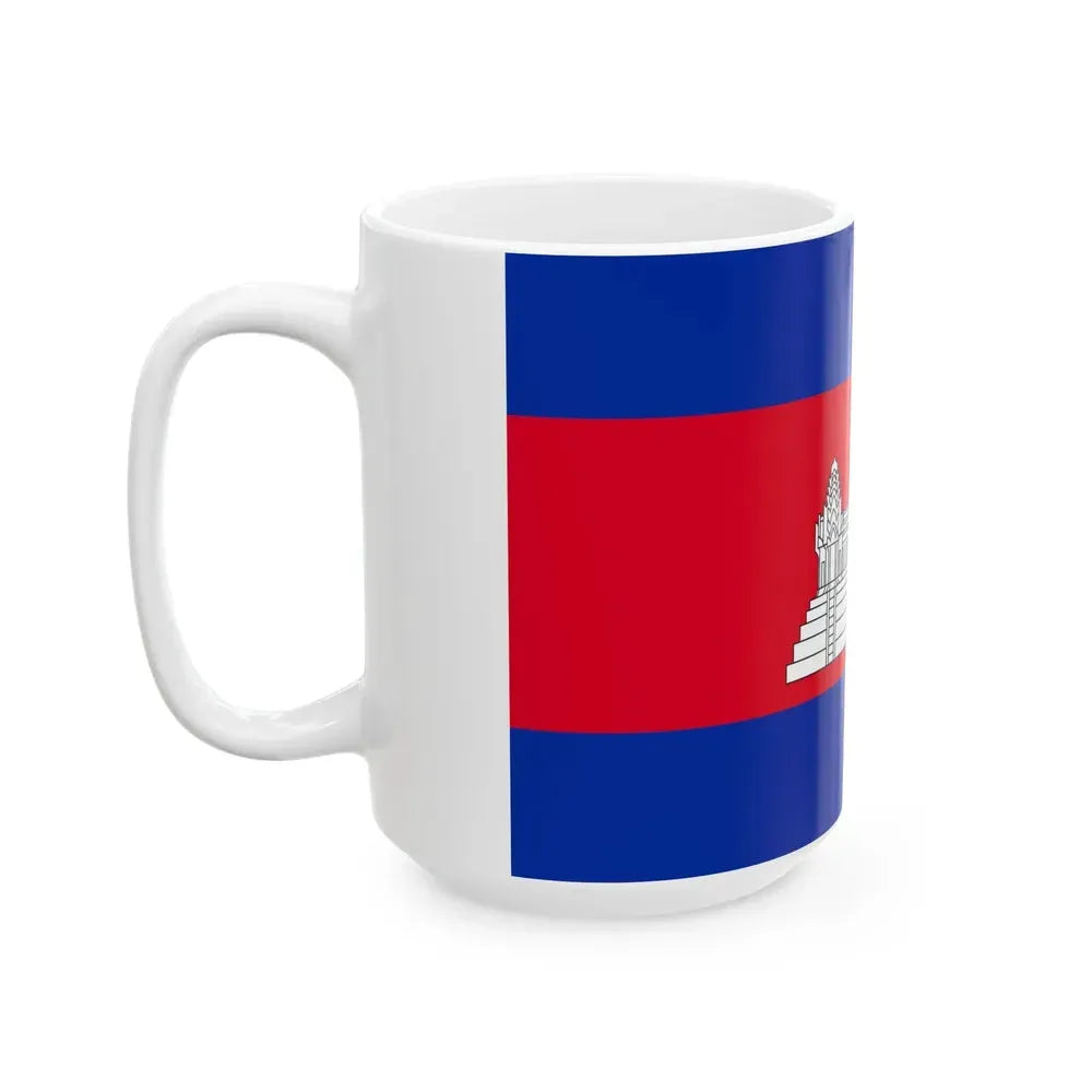 Flag of Cambodia (Cambodia) White Coffee Mug - Go Mug Yourself