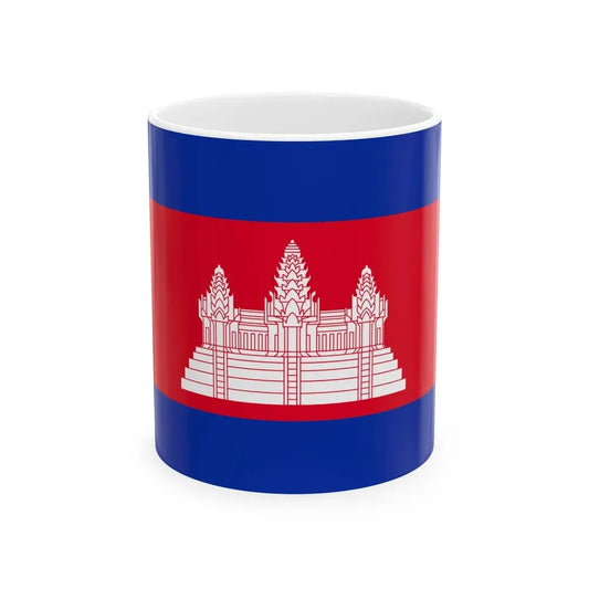 Flag of Cambodia type 2 (Cambodia) White Coffee Mug 11oz - Go Mug Yourself
