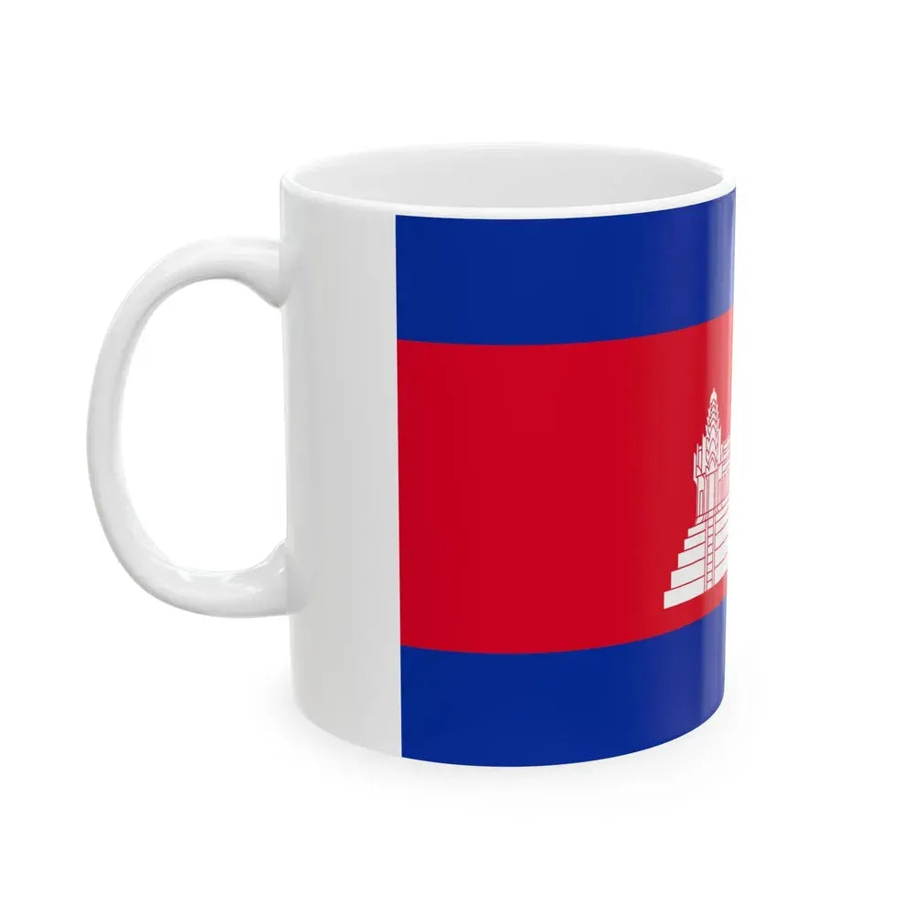 Flag of Cambodia type 2 (Cambodia) White Coffee Mug - Go Mug Yourself