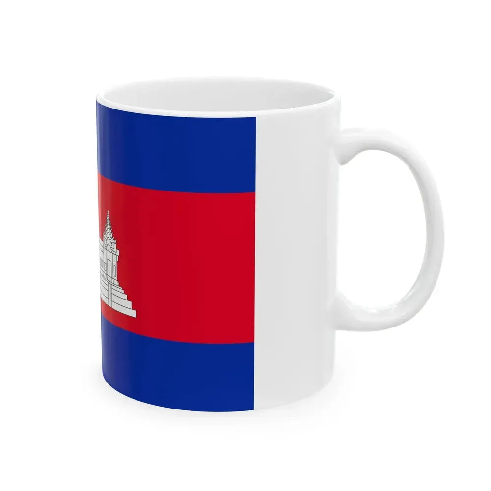 Flag of Cambodia type 3 (Cambodia) White Coffee Mug - Go Mug Yourself