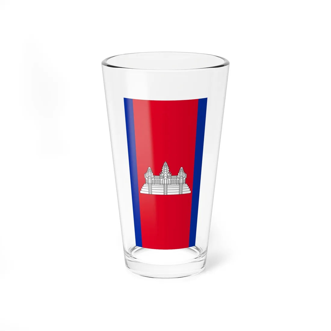 Flag of Cambodia vertical (Cambodia) Pint Glass 16oz 16oz - Go Mug Yourself