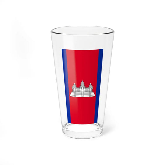 Flag of Cambodia vertical (Cambodia) Pint Glass 16oz 16oz - Go Mug Yourself