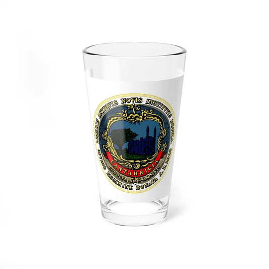 Flag of Cambridge, Massachusetts - Pint Glass 16oz-16oz-Go Mug Yourself