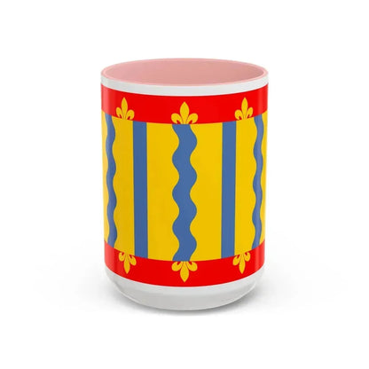 Flag of Cambridgeshire UK - Accent Coffee Mug 15oz Pink - Go Mug Yourself