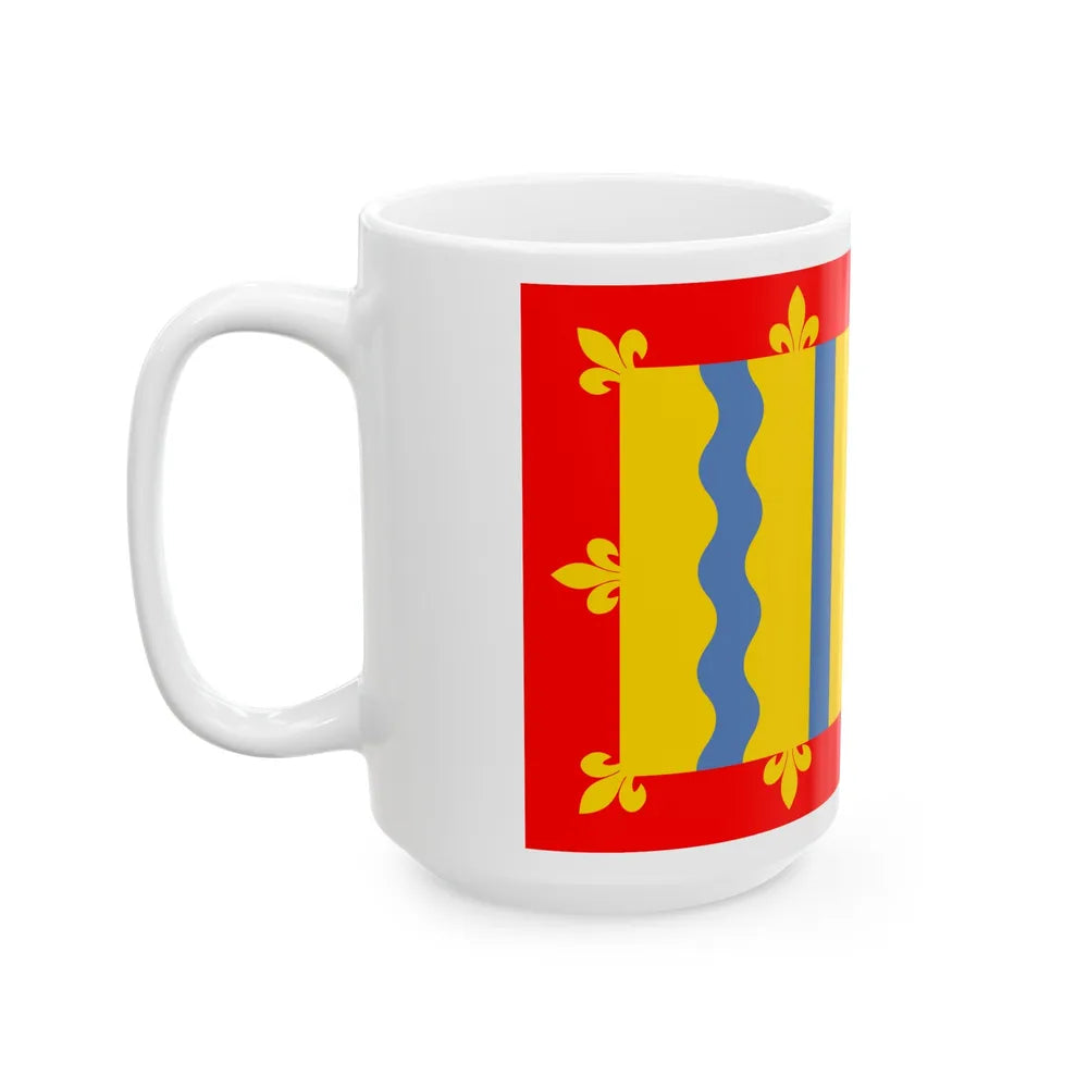 Flag of Cambridgeshire UK - White Coffee Mug-Go Mug Yourself