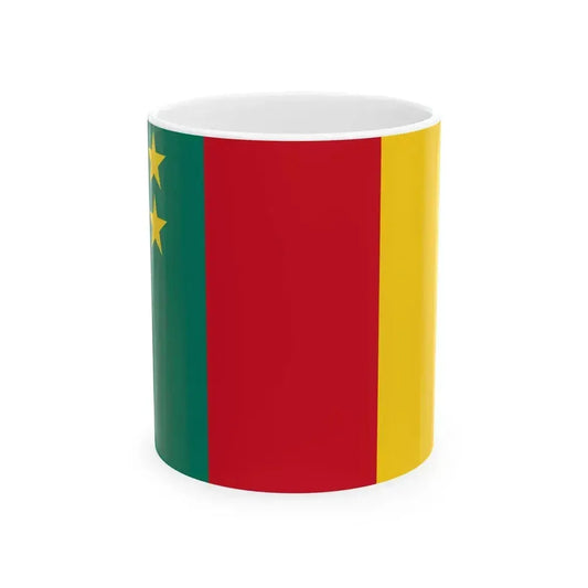 Flag of Cameroon 1961-1975 (Cameroon) White Coffee Mug 11oz - Go Mug Yourself