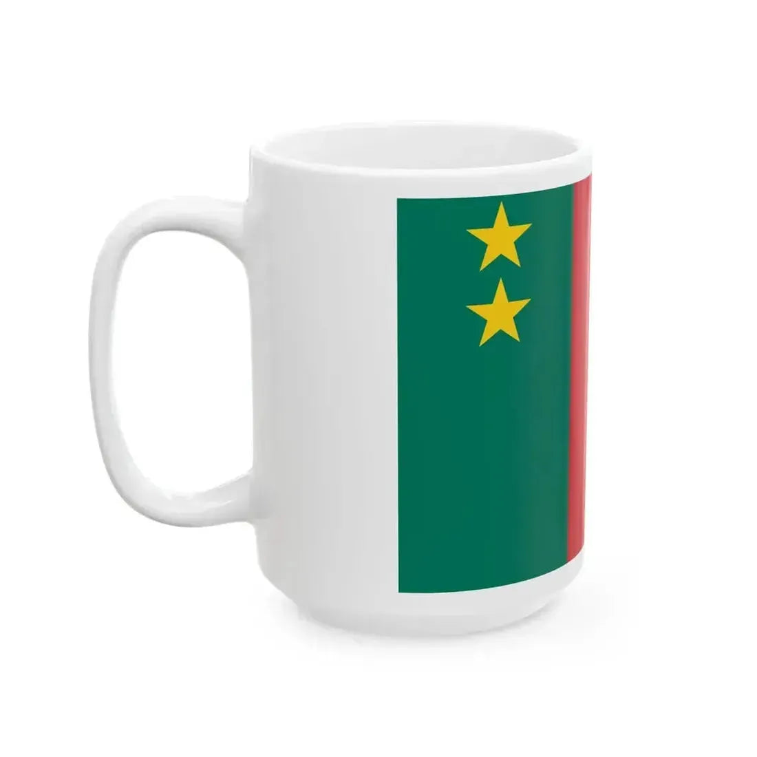 Flag of Cameroon 1961-1975 (Cameroon) White Coffee Mug - Go Mug Yourself