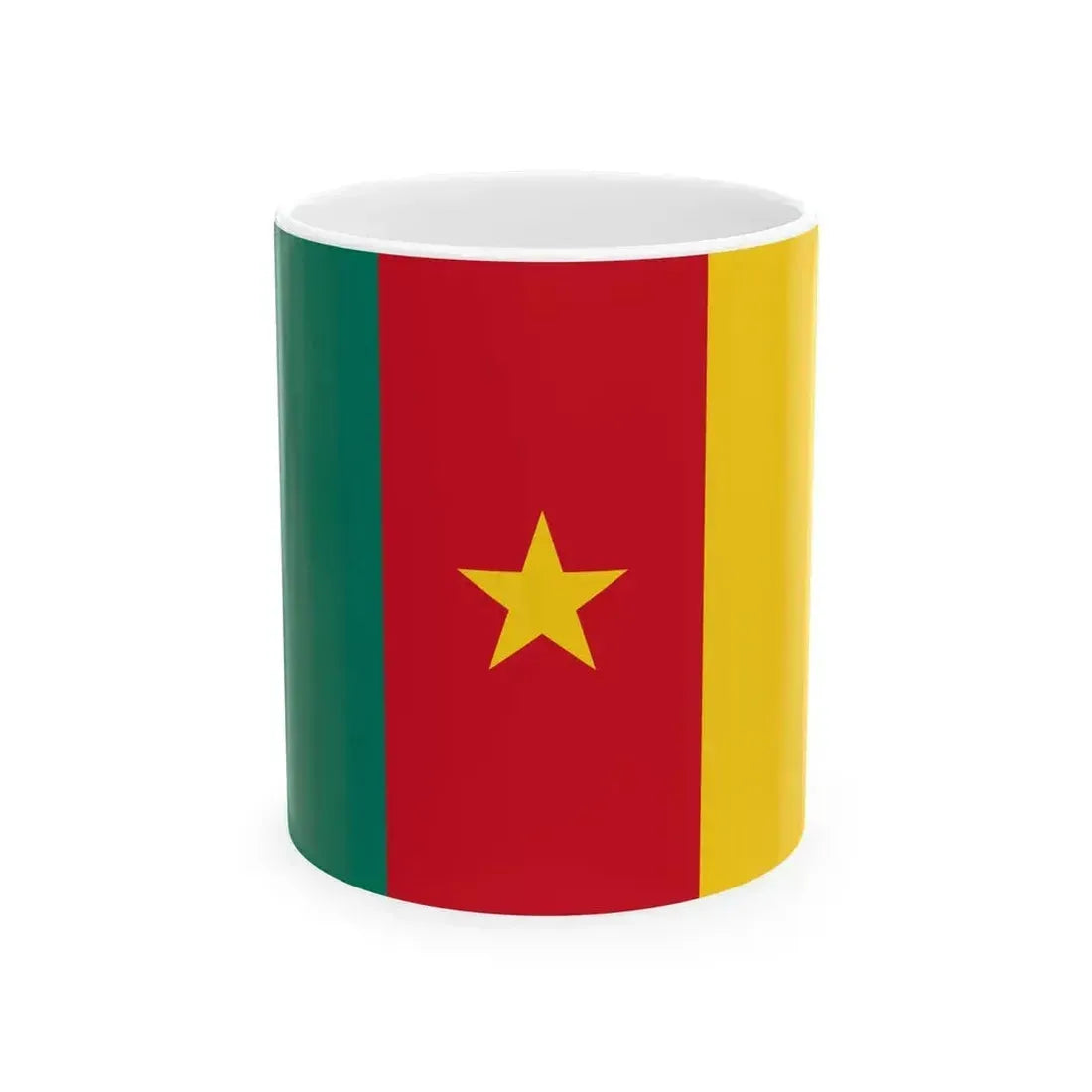Flag of Cameroon (Cameroon) White Coffee Mug 11oz - Go Mug Yourself