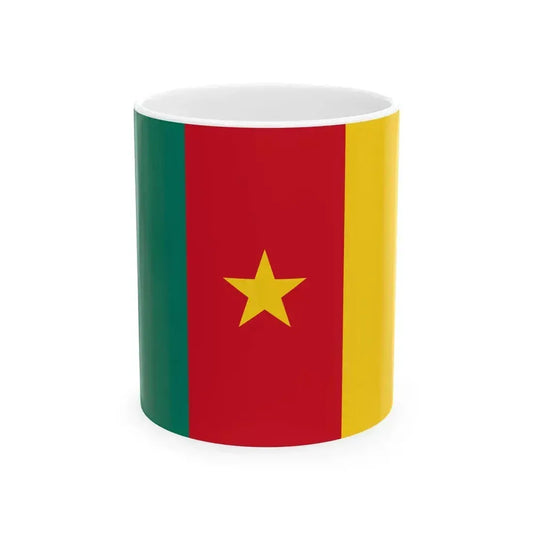 Flag of Cameroon (Cameroon) White Coffee Mug 11oz - Go Mug Yourself
