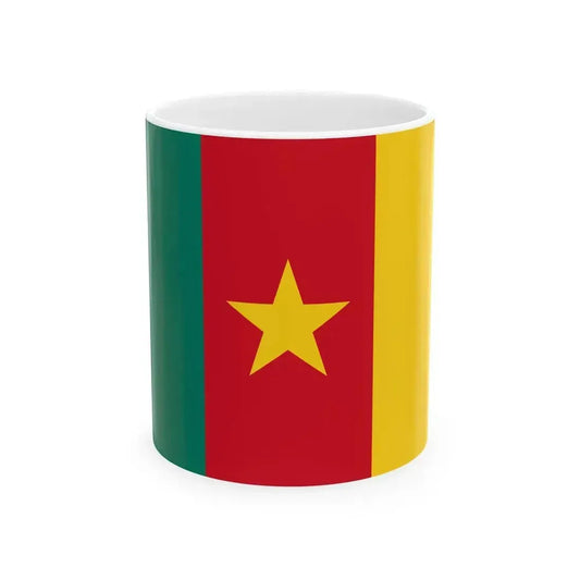 Flag of Cameroon type 2 (Cameroon) White Coffee Mug 11oz - Go Mug Yourself