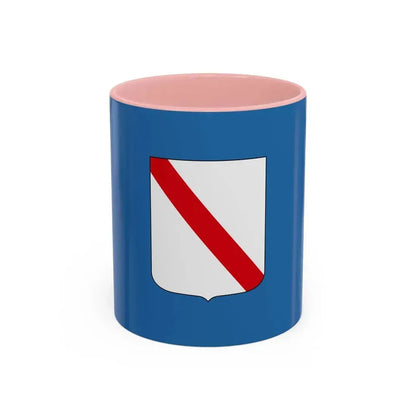 Flag of Campania Italy - Accent Coffee Mug 11oz Pink - Go Mug Yourself