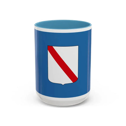 Flag of Campania Italy - Accent Coffee Mug 15oz Light Blue - Go Mug Yourself